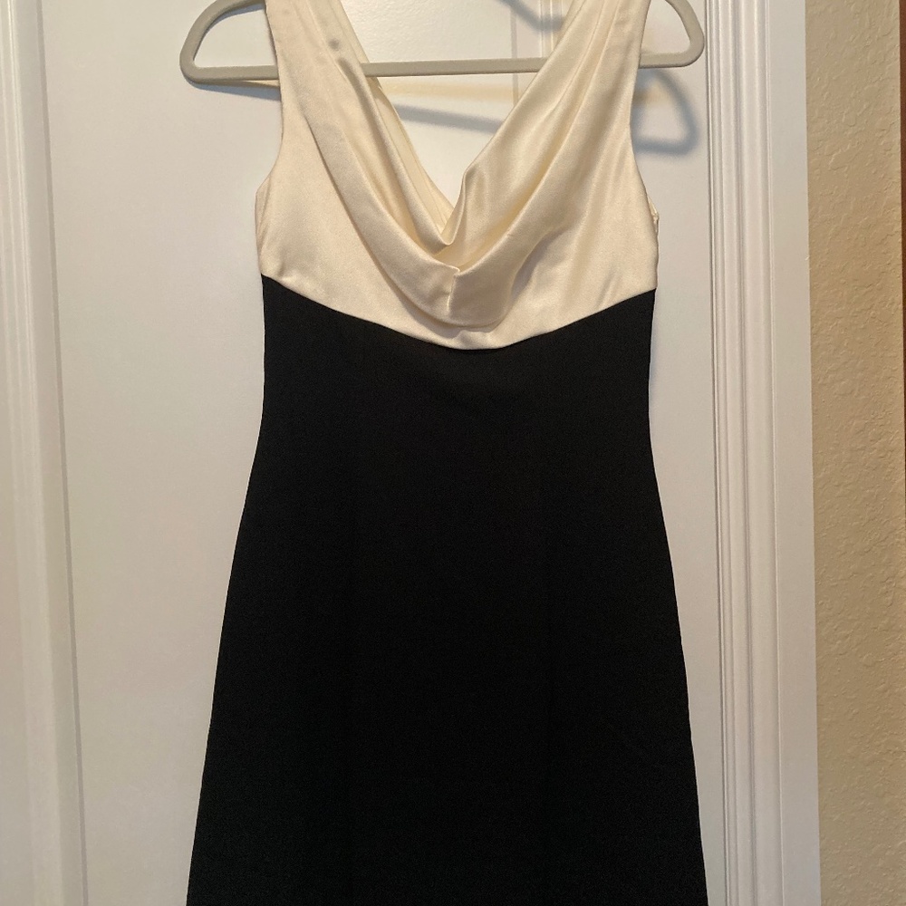 Black and Cream Cocktail Dress